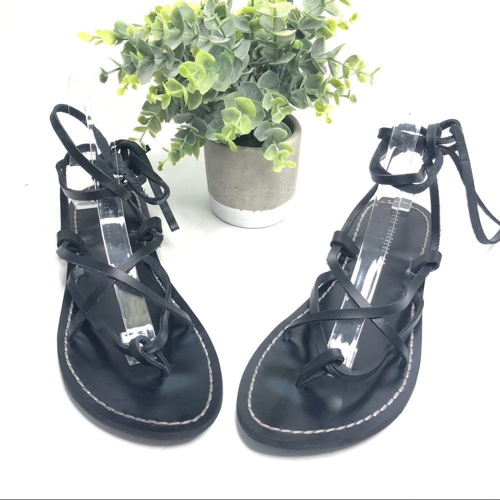 Zara Trafaluc Gladiator Strappy Flats Size 40
